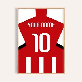 Bold jersey back wall art poster with YOUR NAME text and number 10