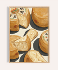 Parmegiano Reggiano Art print in yellow and beige for kitchen wall art