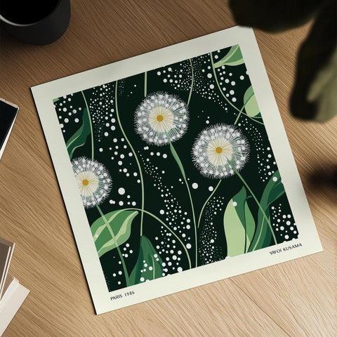 Dandelion-themed poster for home or office decor.