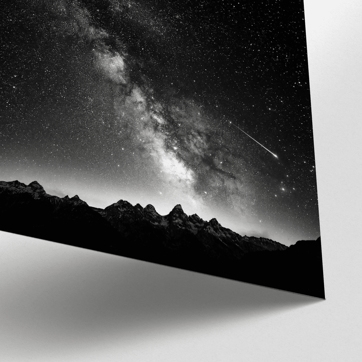 Milky Way Print with Black and White hues for bedroom wall decoration