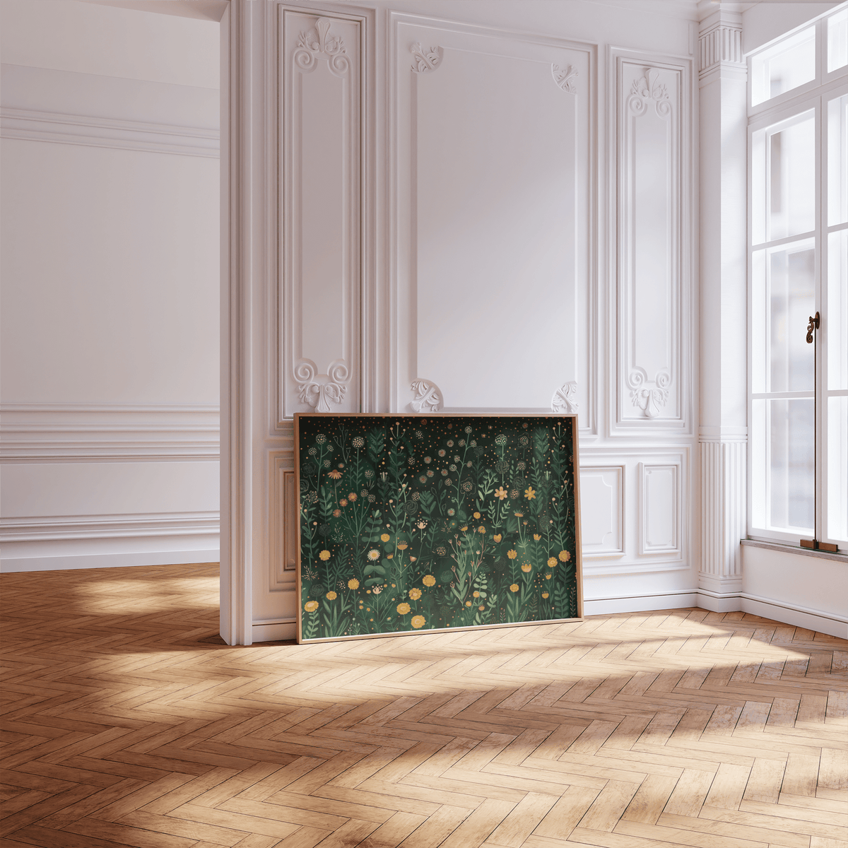 Floral artwork suited for modern bedroom decor
