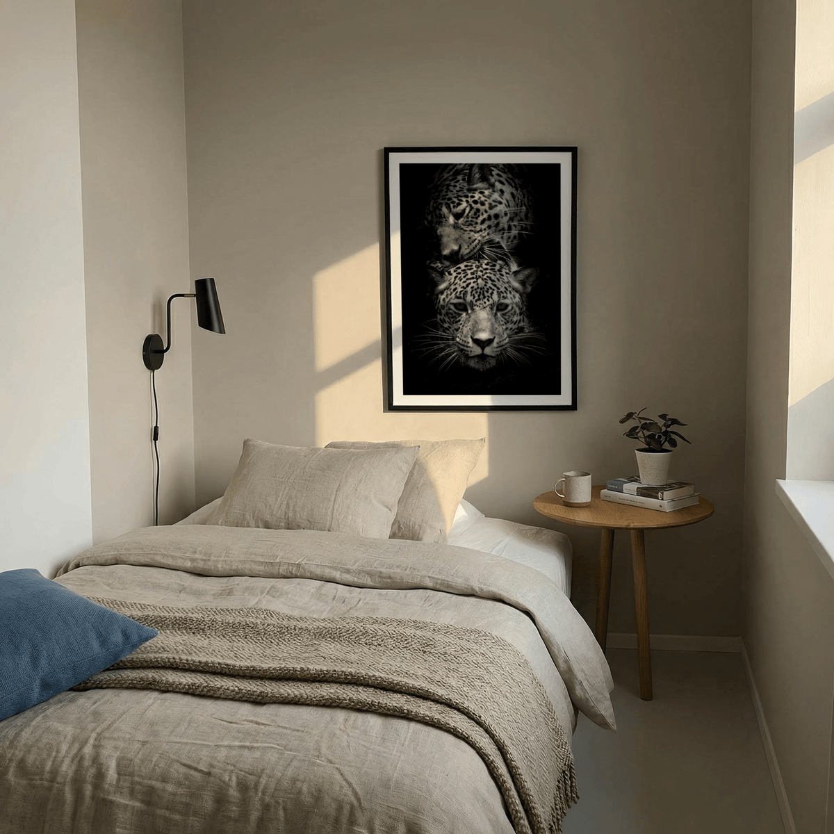 Leopard Photography Print poster with tight crop and central motif