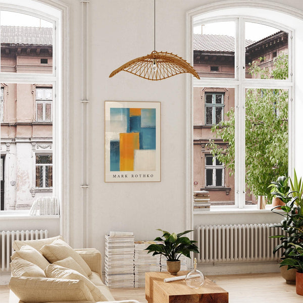 decorative blue and yellow wall art for stylish home decor