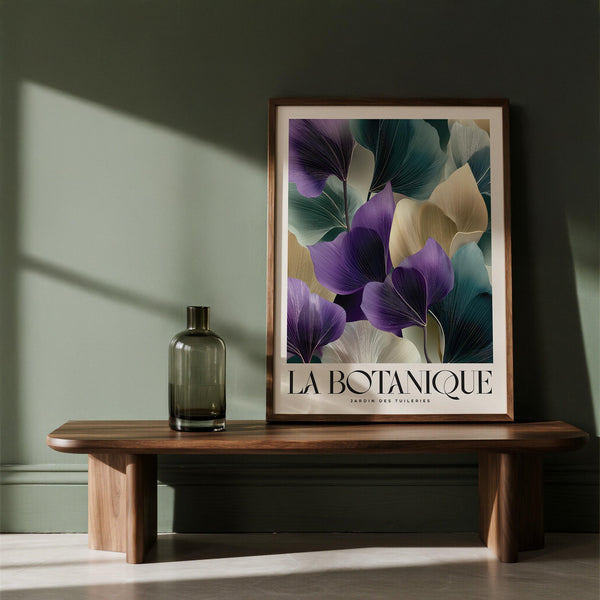 Contemporary leaf art prints for living room wall decor