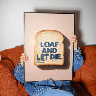 Funny food-themed quirky kitchen art with modern styling.