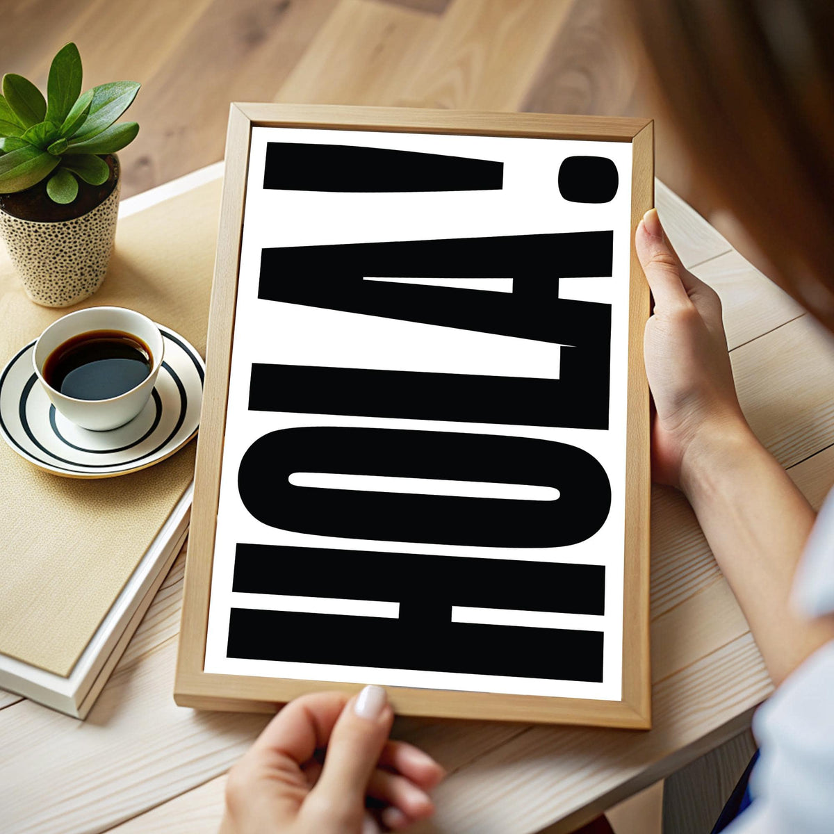 HOLA typography art in sleek typographic posters collection