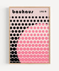 Trendy girls room poster with bold pink circle pattern, perfect for teens and creative spaces