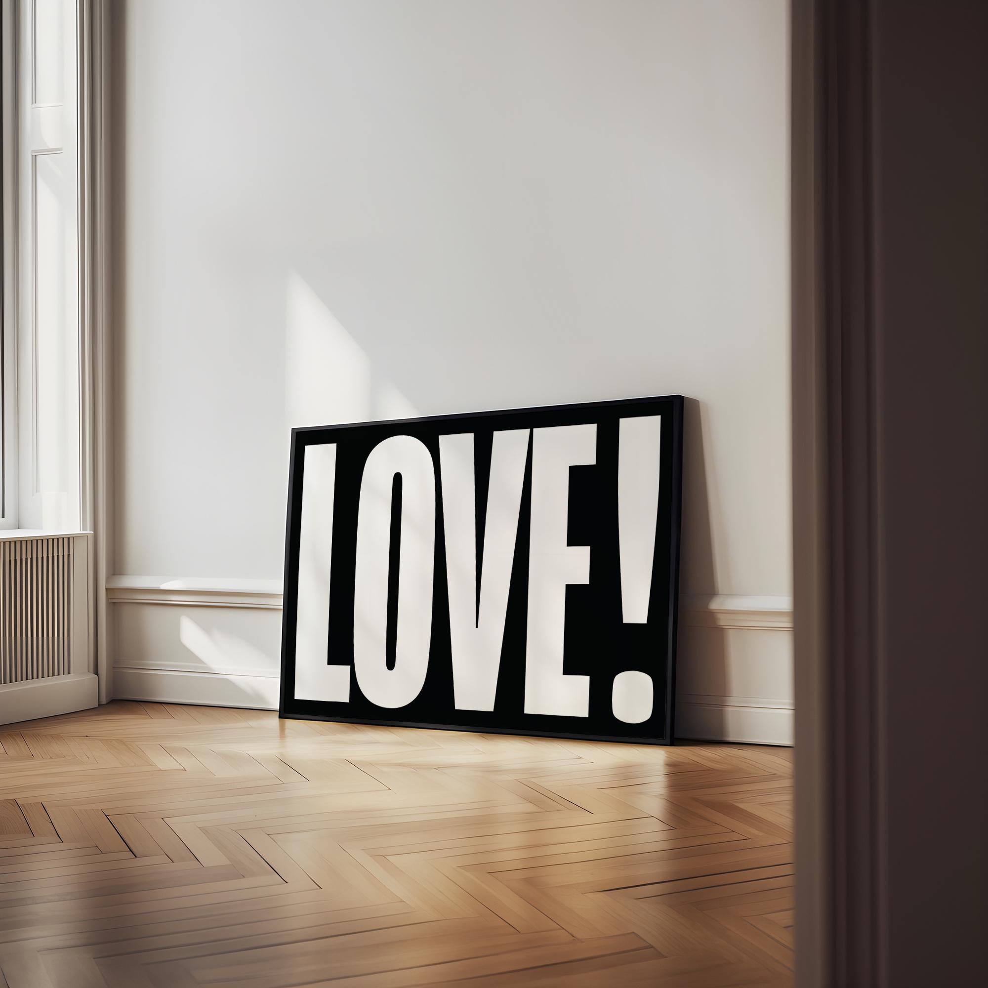 LOVE Typography Wall Art