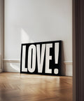 Vertical and horizontal LOVE poster for modern home decor.