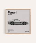 Ferrari Wall Art in black and white for living room wall art print