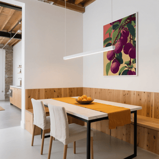 Plum Tree Poster featuring green leaves and purple fruit for study