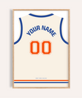 Arched name and 00 jersey-back wall art print styled as a basketball poster