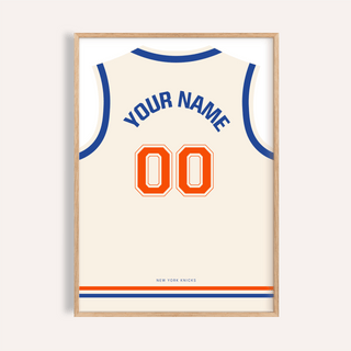 Arched name and 00 jersey-back wall art print styled as a basketball poster