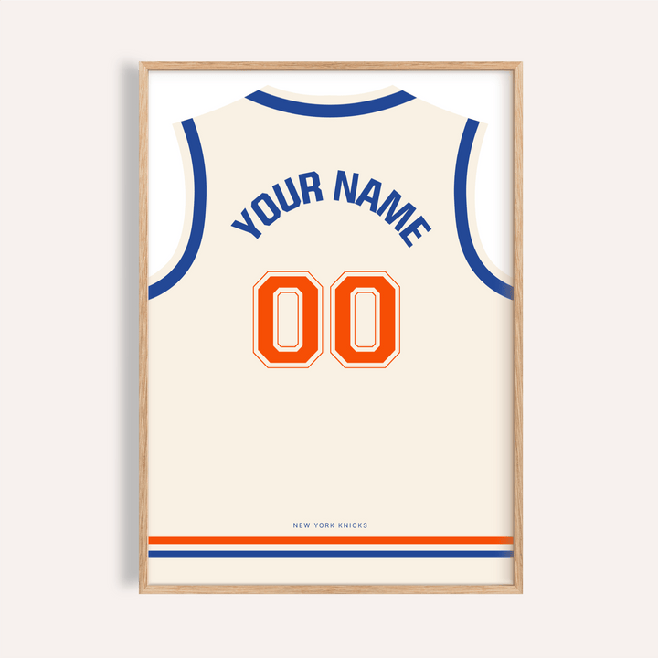 Arched name and 00 jersey-back wall art print styled as a basketball poster