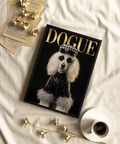 Art print with Dog Fashion Print, Gold lettering, perfect for office wall