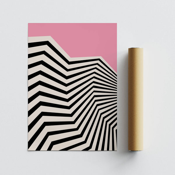 High-quality wavy wall art printed on matte paper