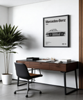 Classic Car Wall Art Gray Black White for garage decor poster
