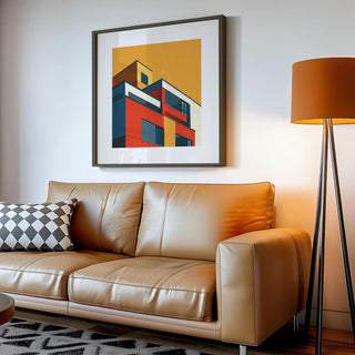 Art for the office featuring clean lines and bold contrasts