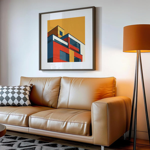 Art for the office featuring clean lines and bold contrasts