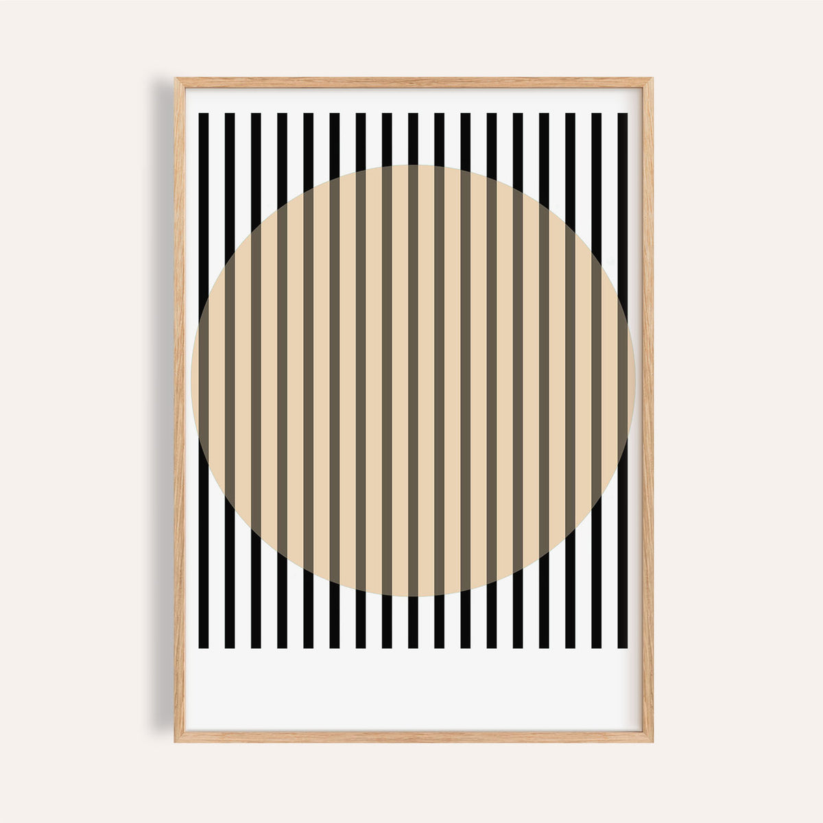 Office posters featuring minimalist black and beige stripes
