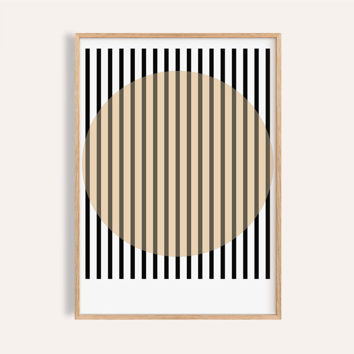 Office posters featuring minimalist black and beige stripes