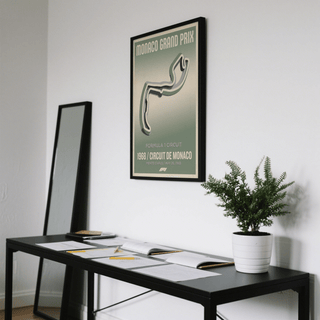 Monaco Grand Prix Art Print close-up showing crisp linework and date caption