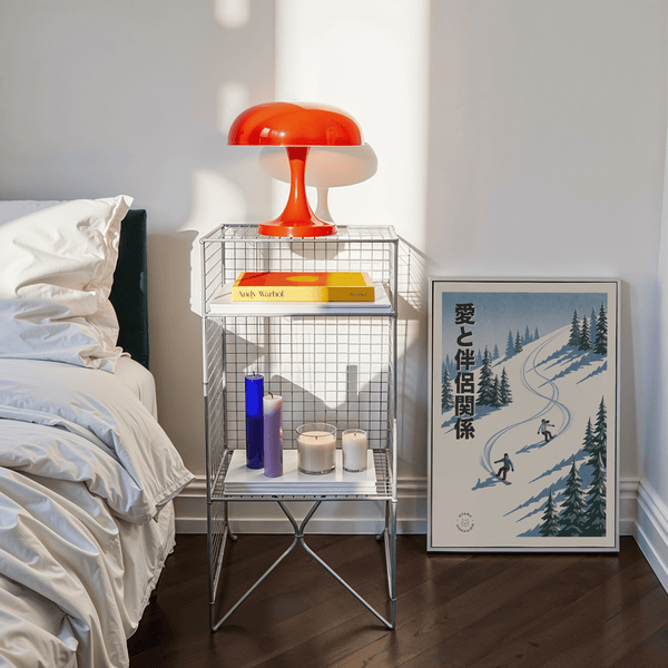 Snowboarding Wall Art using Green evergreen accents in lounge room, poster