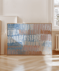 Contemporary Abstract Print art print in Blue Pink Beige for office decor