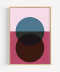 Modern sunrise and sunset geometric poster