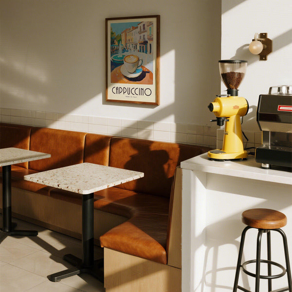 Hand-painted style coffee art print for kitchen wall decor