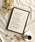 Custom Quote Poster featuring Beige, Brown, Black for living room poster