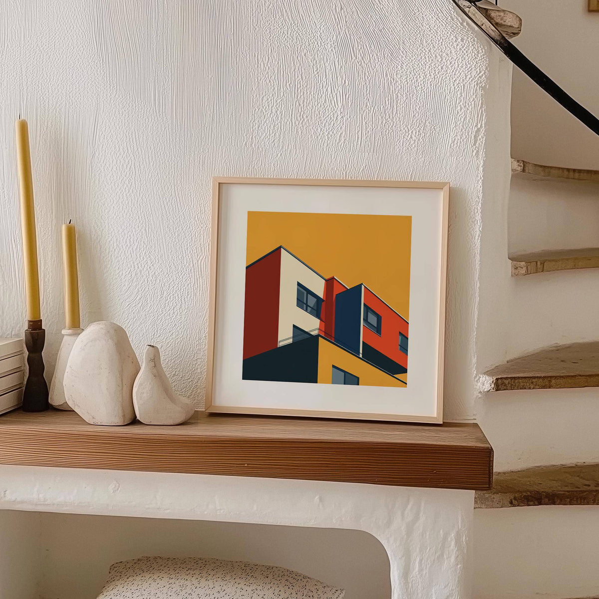 Bauhaus architecture print for design and innovation lovers
