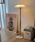 Dressed Up Dog Print wall art with Gray details for dining room display