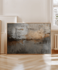 Serene Abstract Gray Art Print, gray and brown in dining room wall art