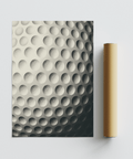 Textured Golf Ball Art Print showing close-up circular dimples across the frame