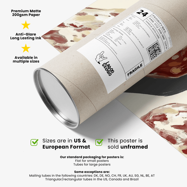 Italian Salami Print wall art poster with white tones for bistros