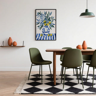 Hand-painted olive tree wall art featuring ripe olives and painterly leaves.
