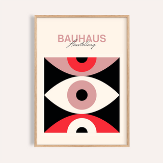 Abstract Eye Poster in Black and Red for living room wall art