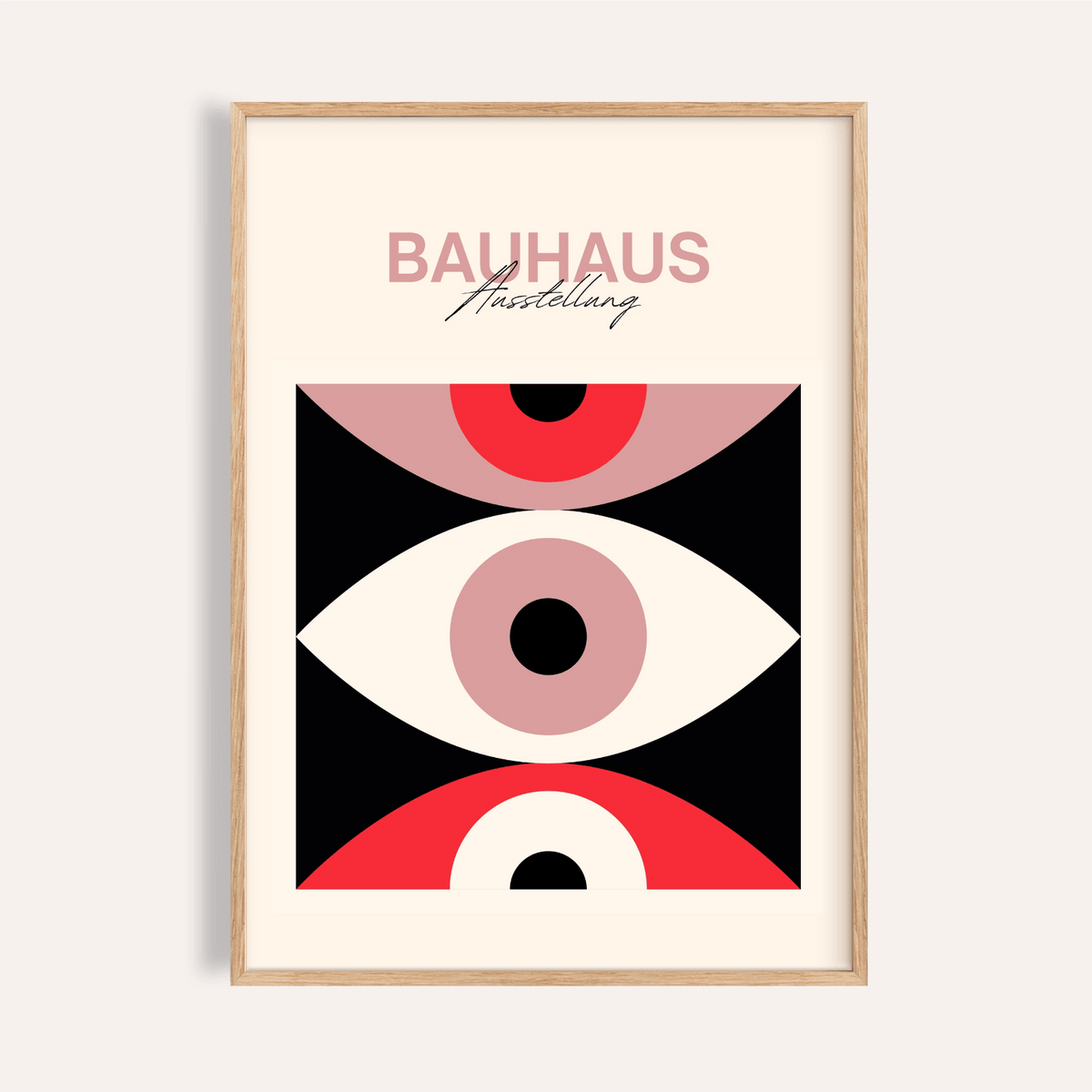 Abstract Eye Poster in Black and Red for living room wall art