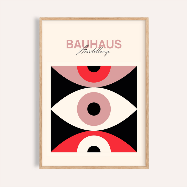 Abstract Eye Poster in Black and Red for living room wall art