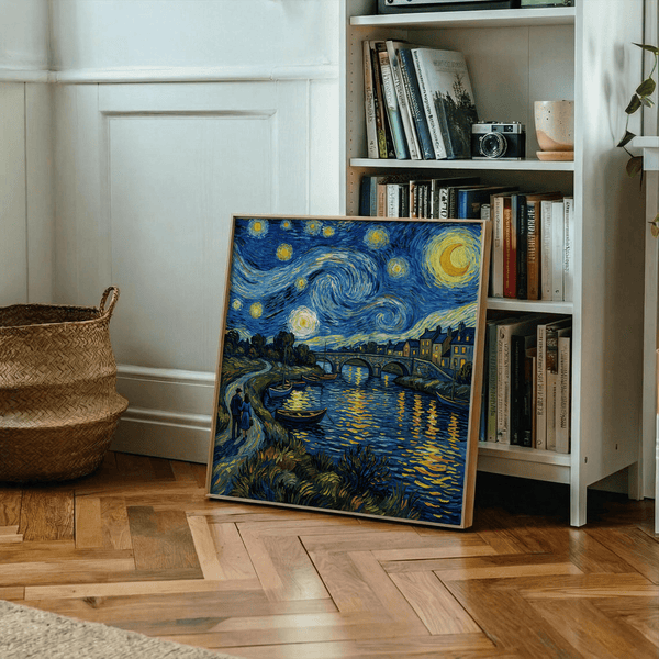 Vincent Van Gogh Poster featuring yellow and blue for office wall art