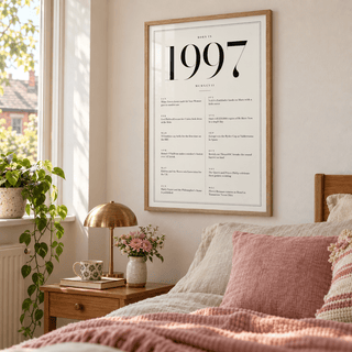 Classic 1997 print with twelve monthly moments in a bright home interior