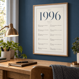 Refined 1996 print with twelve monthly moments in a bright home interior
