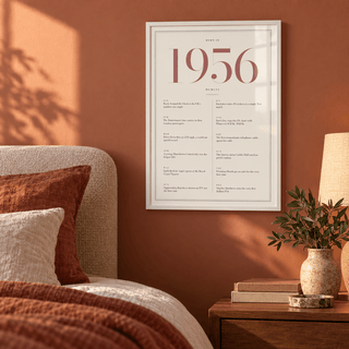 Pretty 1956 print with twelve monthly moments in a bright home interior