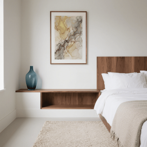 Desert inspired fluid texture print featuring metallic-like edges