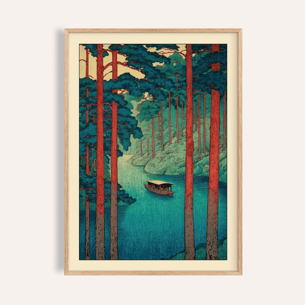 Kawase Hasui - Volle maan in Magome - vintage Japanse print (digitale download - België Kawase Hasui - Volle maan in Magome - vintage Japanse print (digitale download - België
