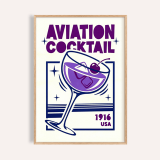 Aviation Cocktail Print