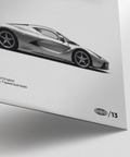 LaFerrari Poster Black and White tones for hallway art print
