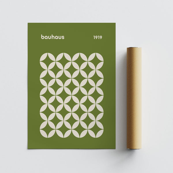 Structured mid century geometric Bauhaus print for design-focused living spaces.