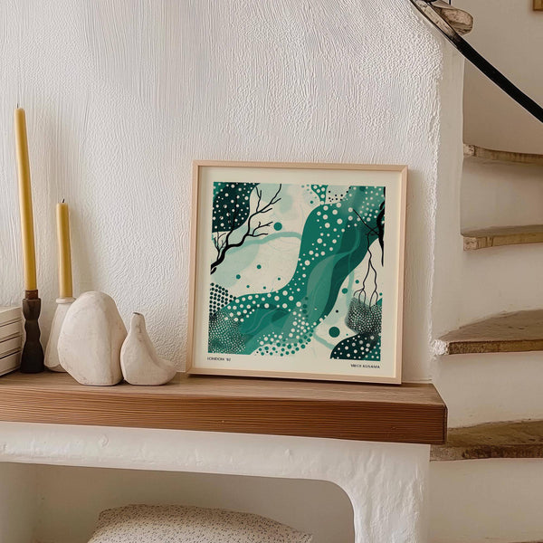 Large nature wall art print for statement wall styling